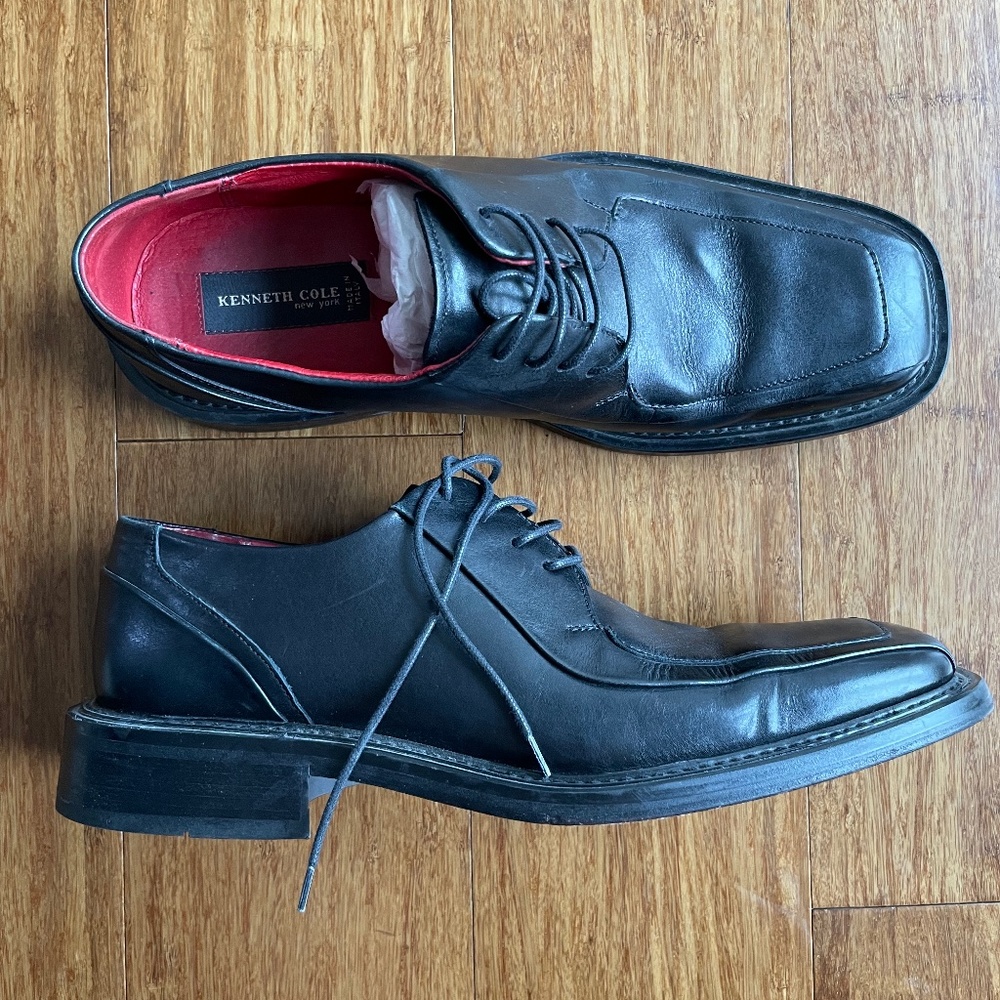 Men's Vintage Kenneth Cole New York Black Dress Shoe, Size 10, 90's